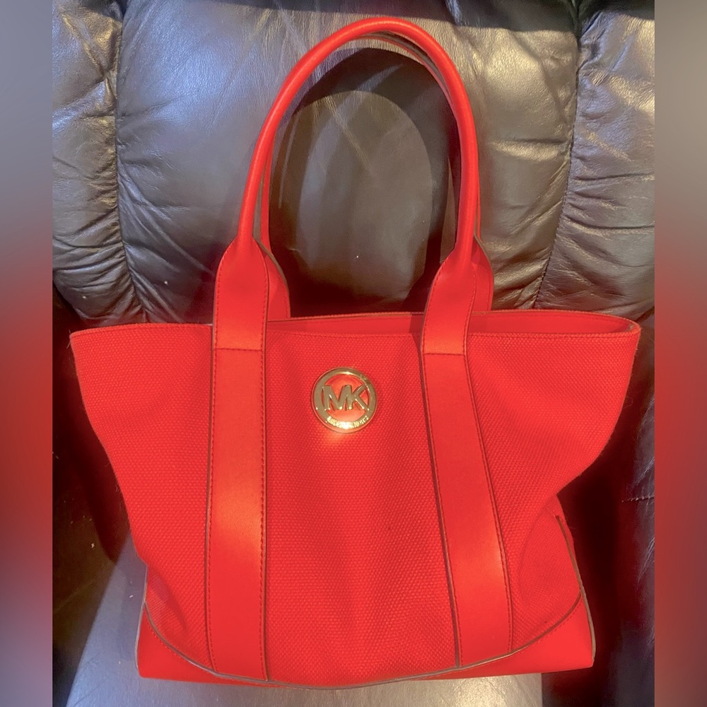 Michael Kors Red Tote Bag